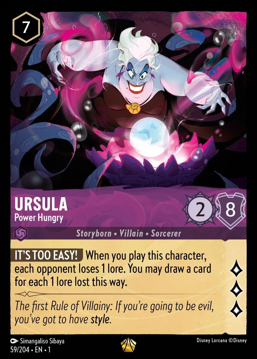 2023 The First Chapter Ursula - Power Hungry #59 Legendary card image