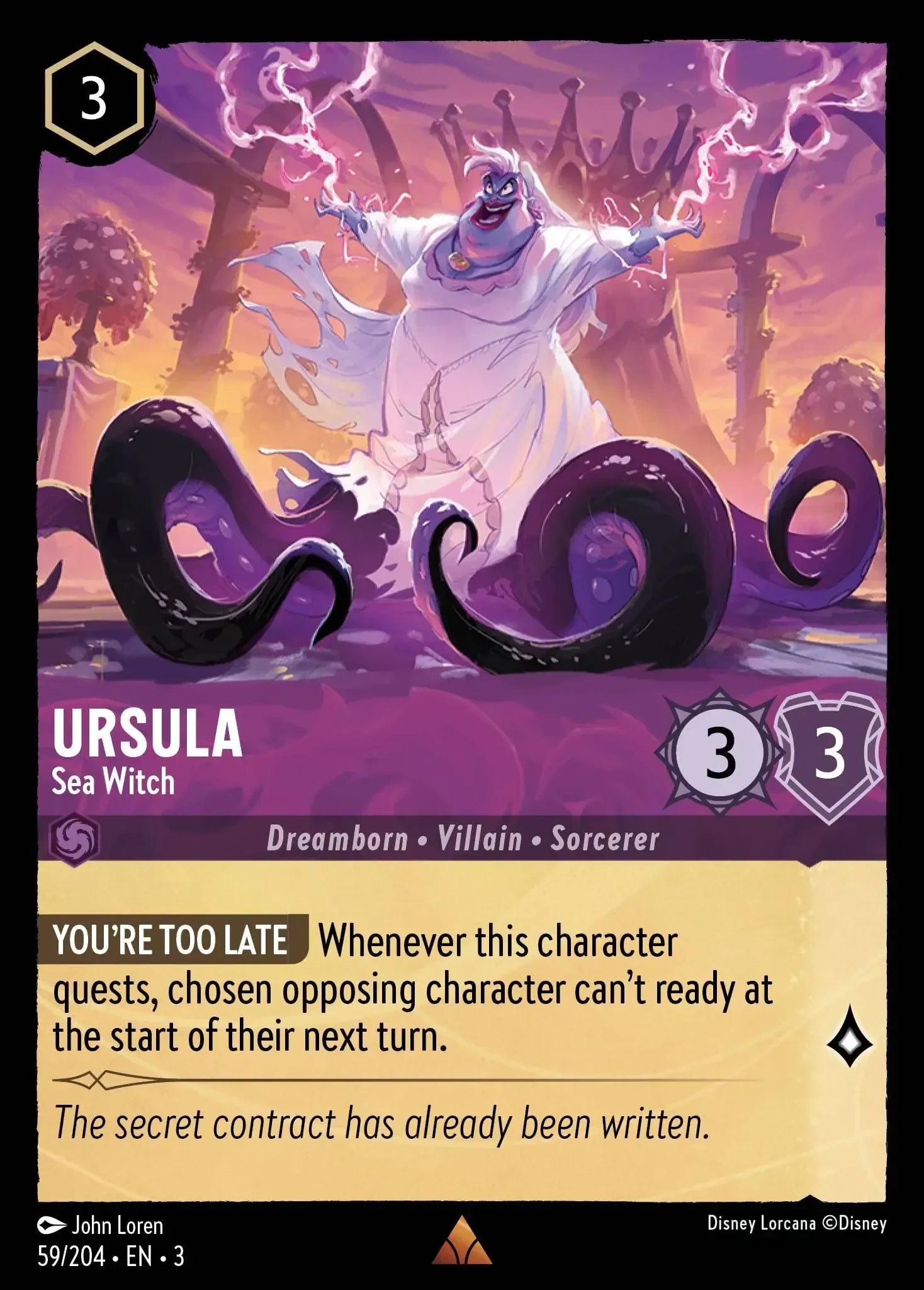 2024 Into the Inklands Ursula - Sea Witch #59 Rare card image