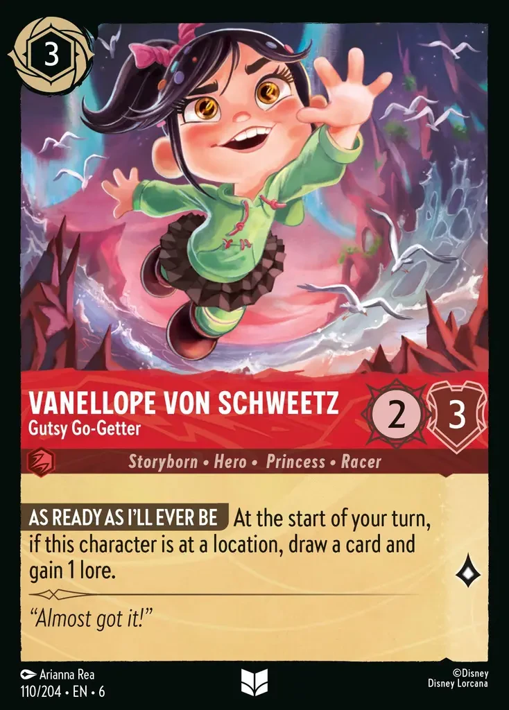 2024 Azurite Sea Vanellope Von Schweetz - Gutsy Go-Getter #110 Uncommon card image