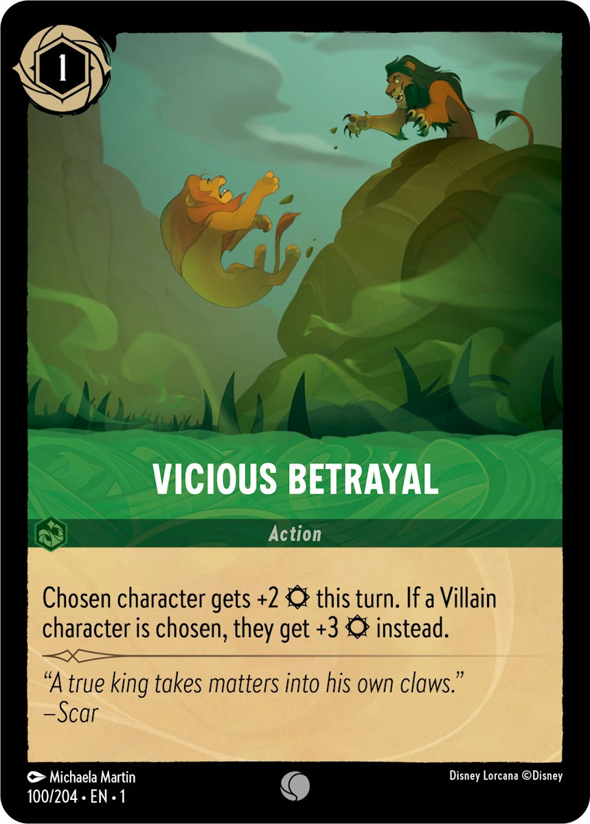 2023 The First Chapter Vicious Betrayal [Foil] Common #100 Common card image