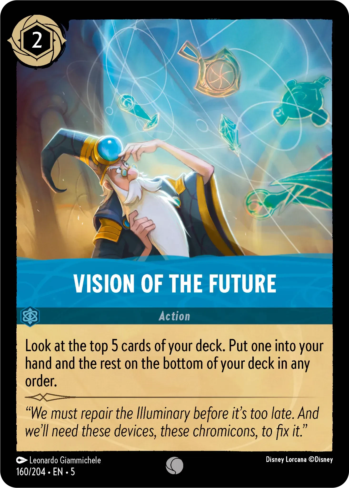 2024 Shimmering Skies Vision of the Future #160 Common card image