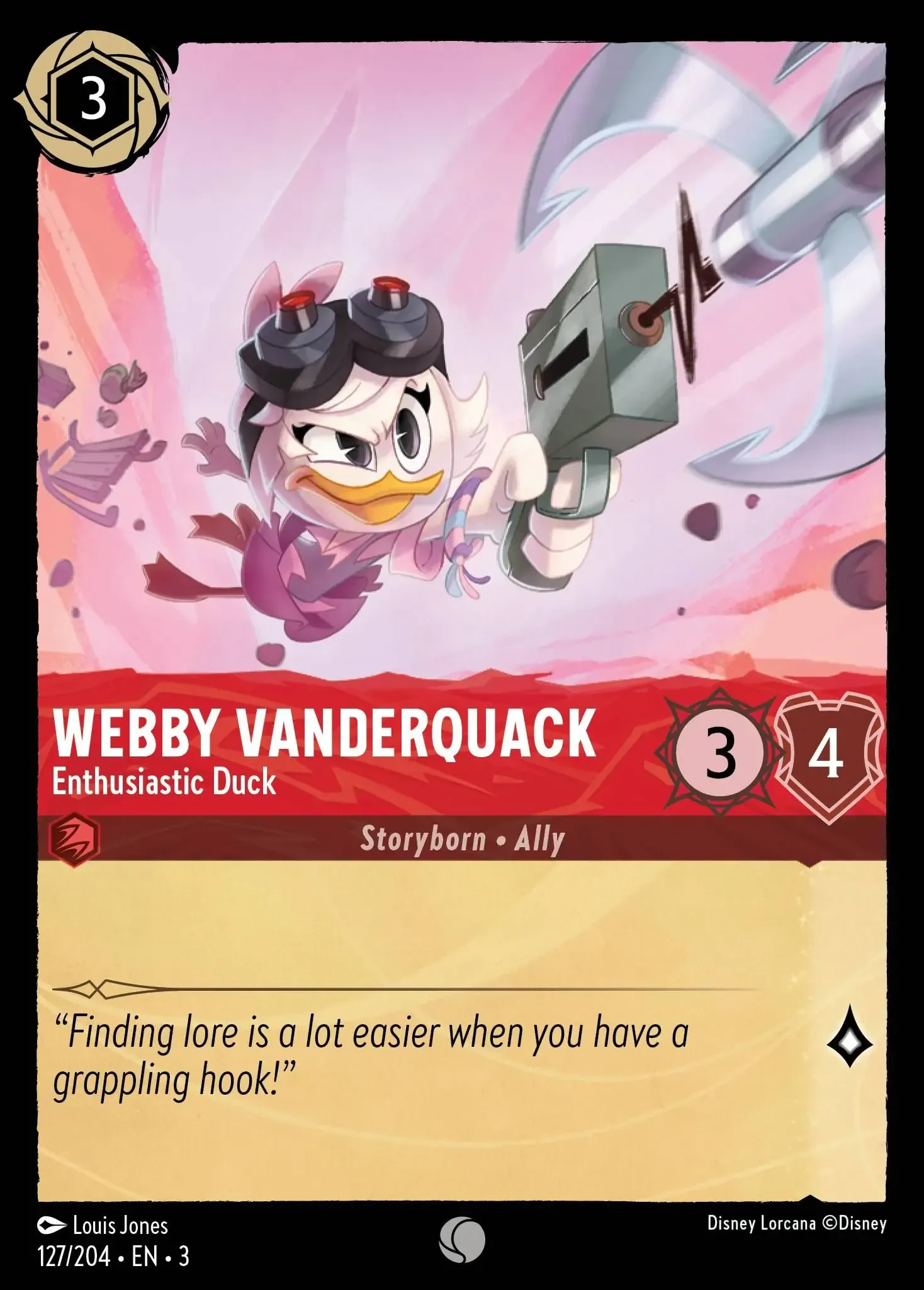 2024 Into the Inklands Webby Vanderquack - Enthusiastic Duck #127 Common card image