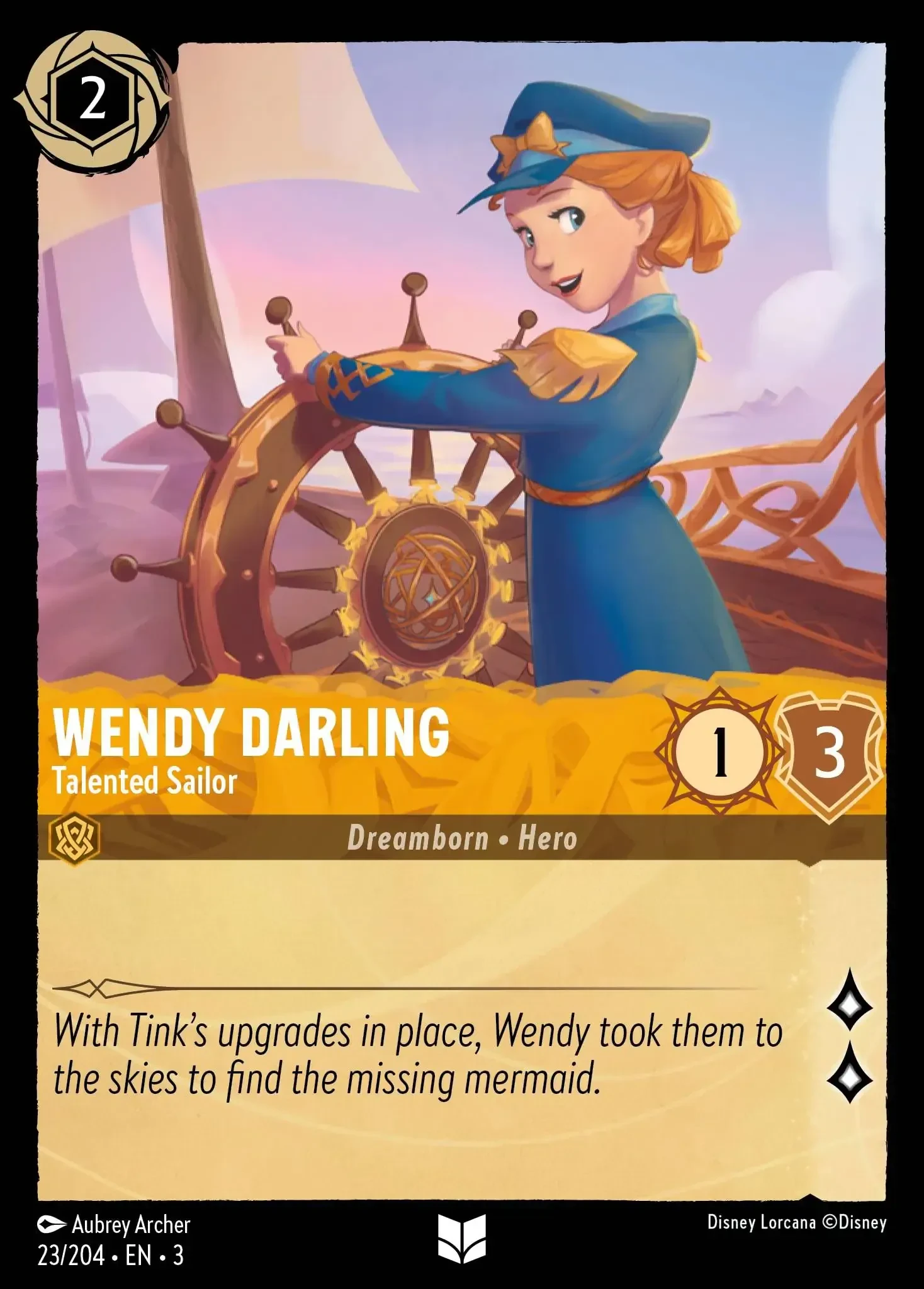 2024 Into the Inklands Wendy Darling - Talented Sailor #23 Uncommon card image