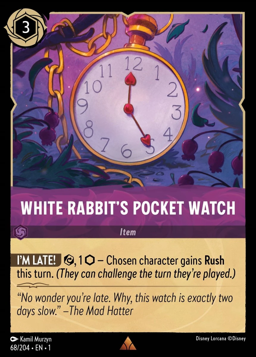 2023 The First Chapter White Rabbit's Pocket Watch #68 Rare card image