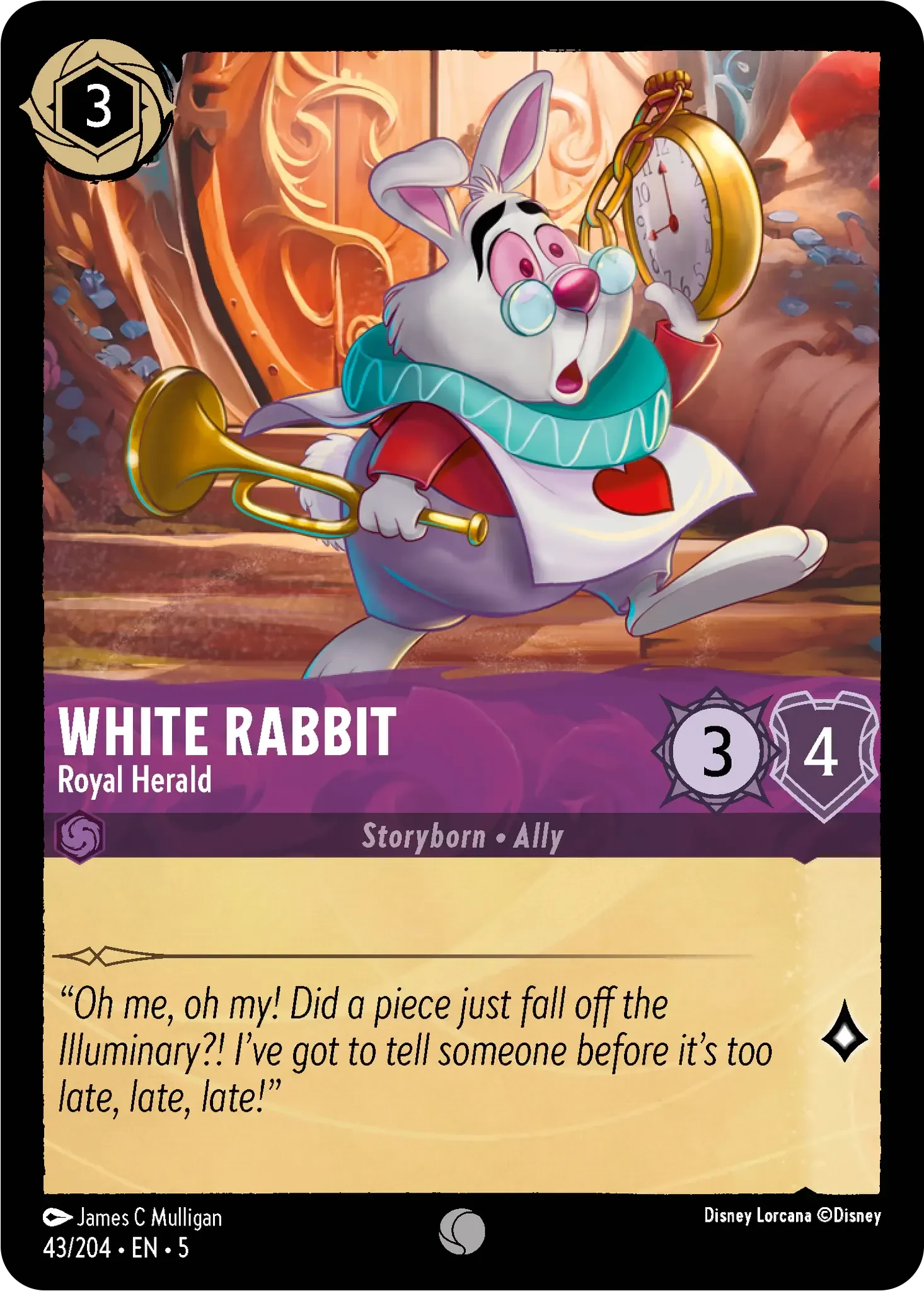 2024 Shimmering Skies White Rabbit - Royal Herald Common #43 Common card image