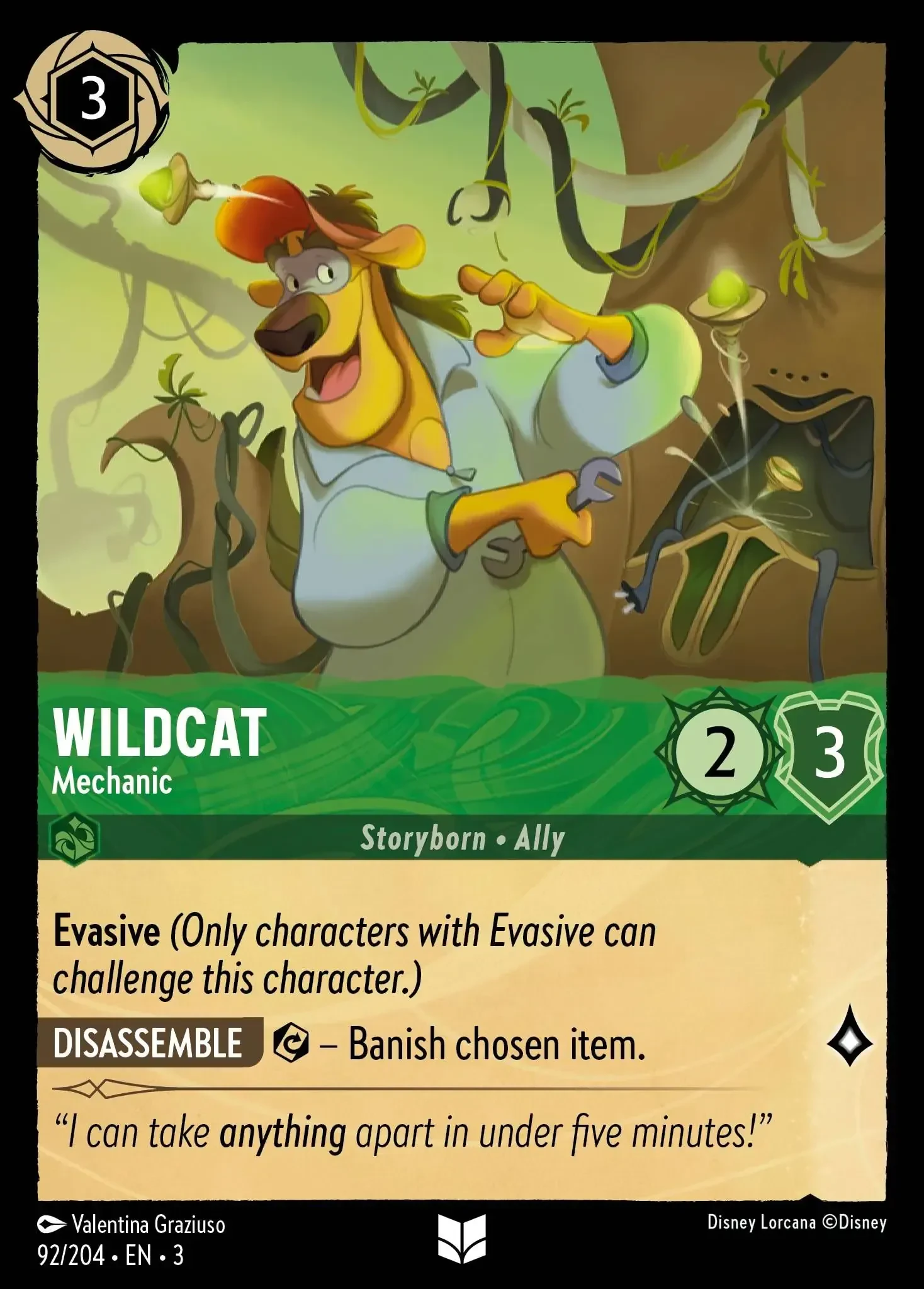 2024 Into the Inklands Wildcat - Mechanic #92 Uncommon card image