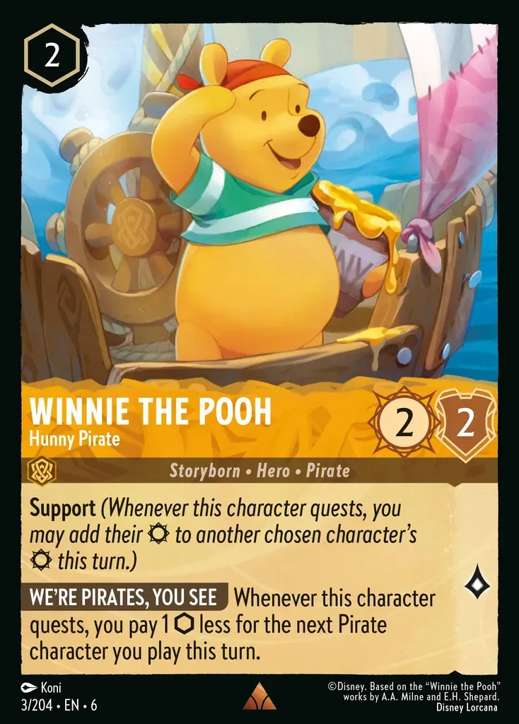 2024 Azurite Sea Winnie the Pooh - Hunny Pirate #3 Rare card image