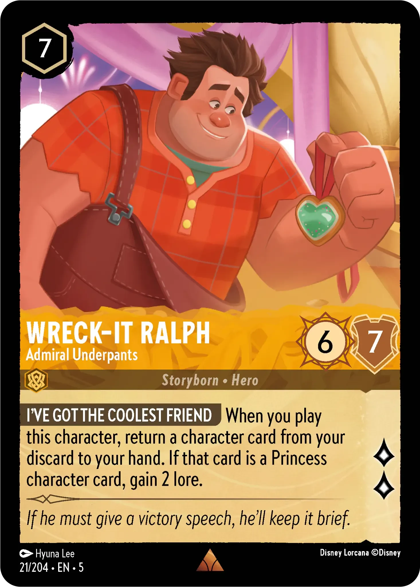 2024 Shimmering Skies Wreck-It Ralph - Admiral Underpants Common #21 Common card image