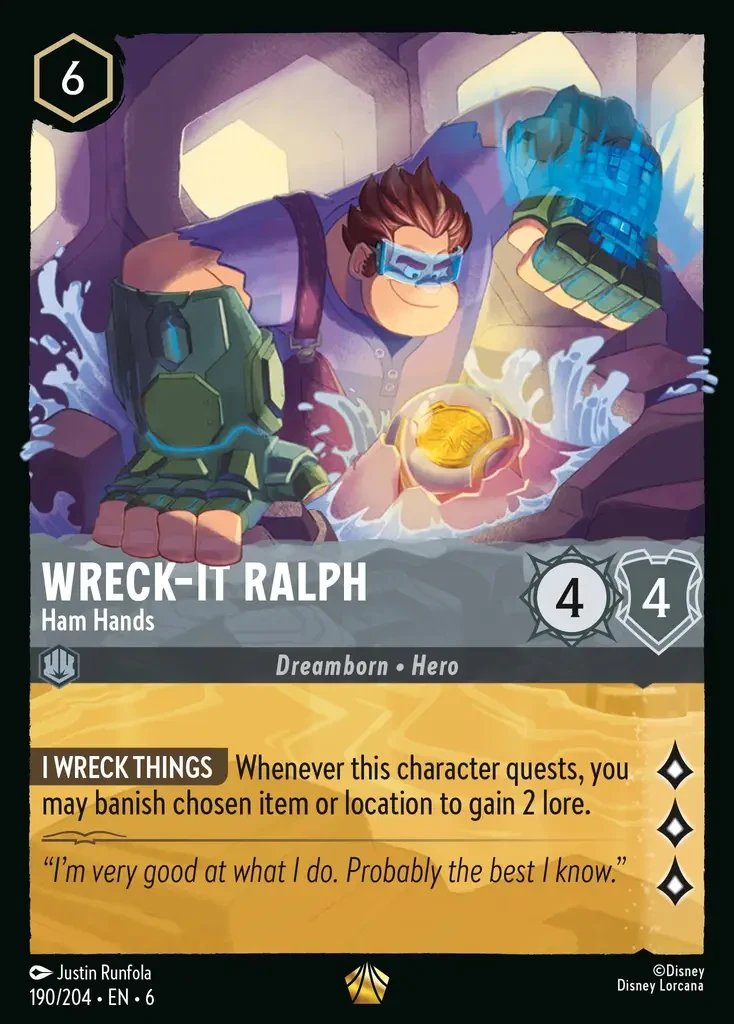 2024 Azurite Sea Wreck-It Ralph - Ham Hands #190 Legendary card image