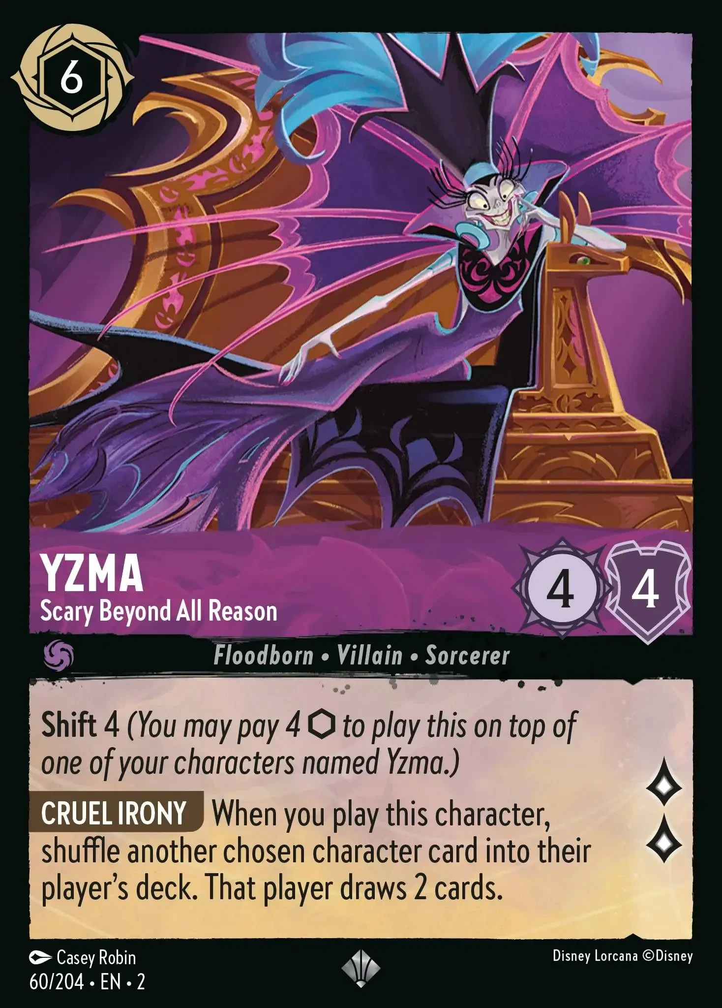 2023 Rise of The Floodborn Yzma - Scary Beyond All Reason #60 Super Rare card image