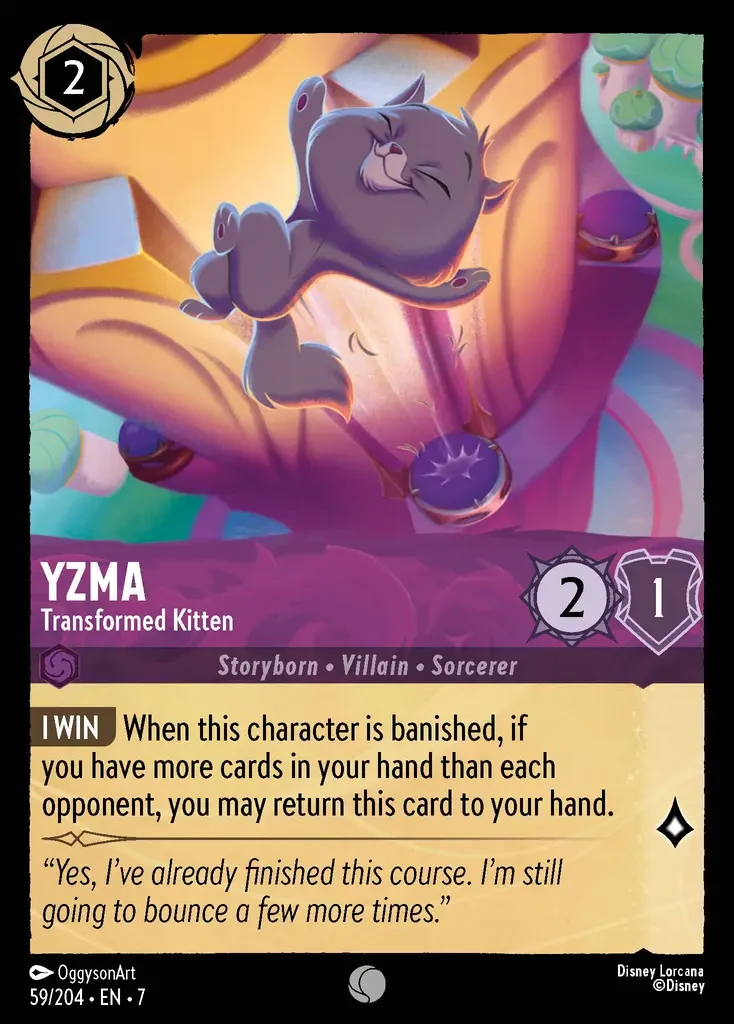 2025 Archazia's Island Yzma - Transformed Kitten #59 Common card image