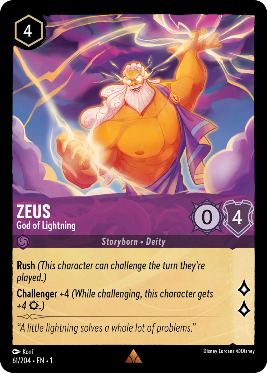 2023 The First Chapter Zeus - God of Lightning #61 Rare card image